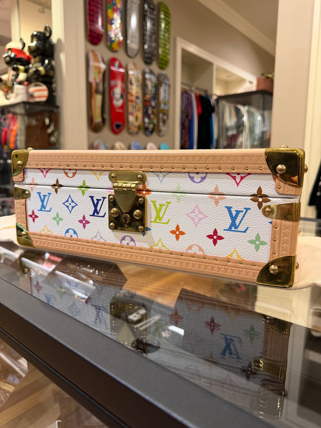 Louis Vuitton LV x TM Coffret 8 Montres NV Monogram Watch Trunk - White