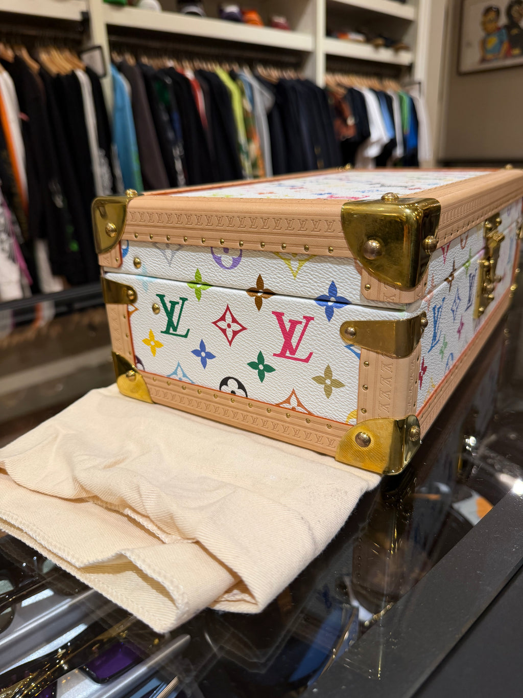 Louis Vuitton LV x TM Coffret 8 Montres NV Monogram Watch Trunk - White