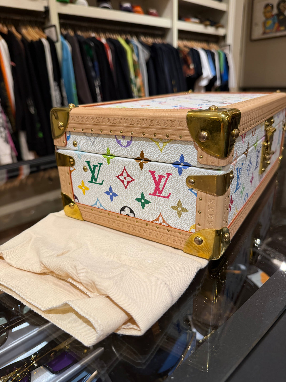 Louis Vuitton LV x TM Coffret 8 Montres NV Monogram Watch Trunk - White