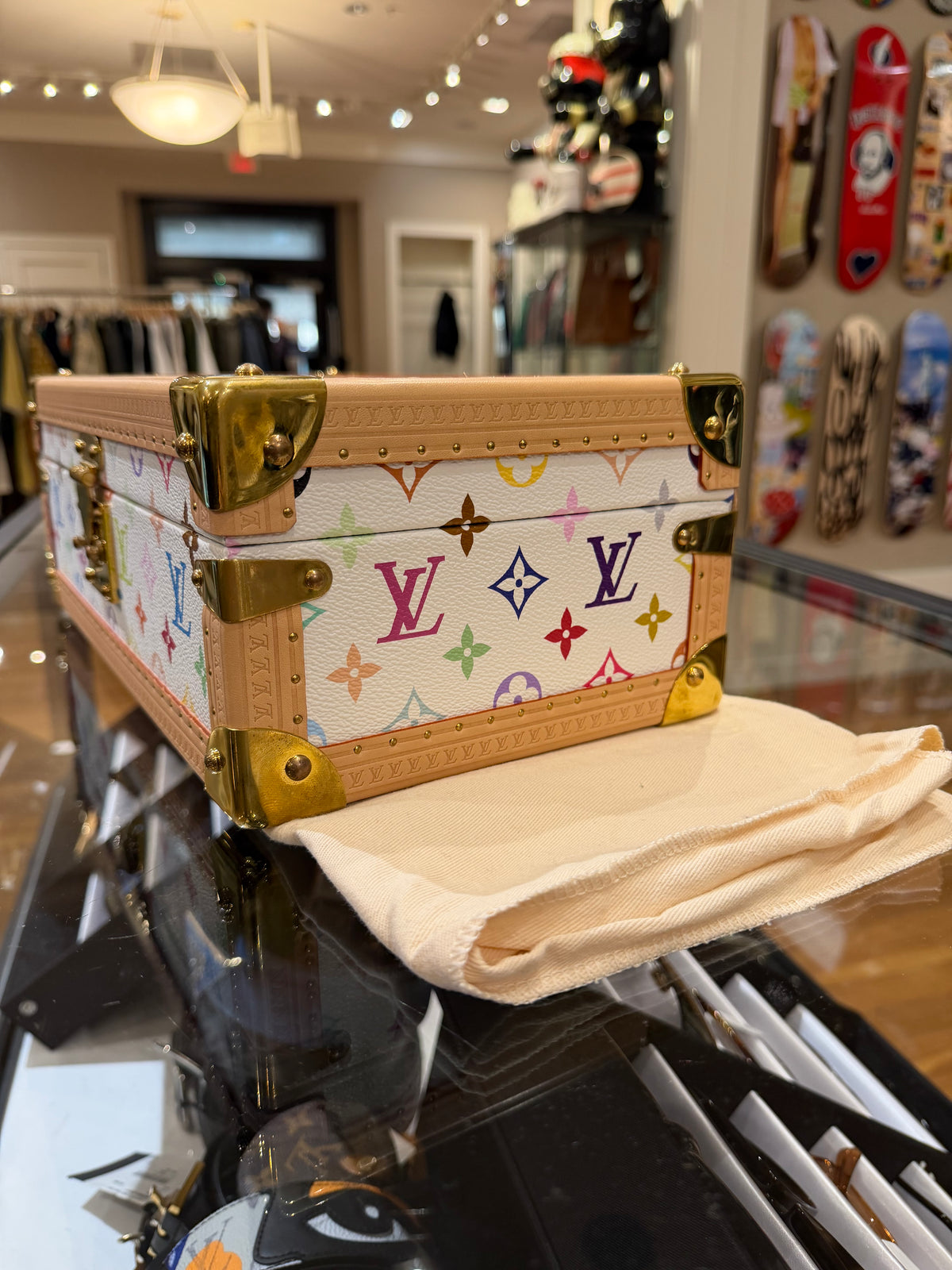 Louis Vuitton LV x TM Coffret 8 Montres NV Monogram Watch Trunk - White