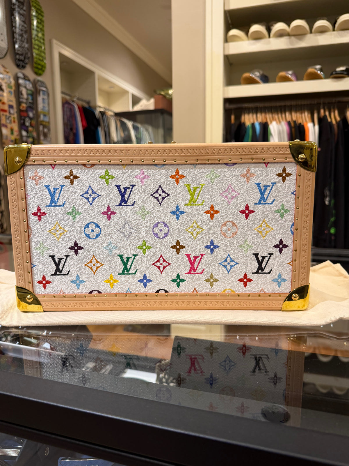 Louis Vuitton LV x TM Coffret 8 Montres NV Monogram Watch Trunk - White