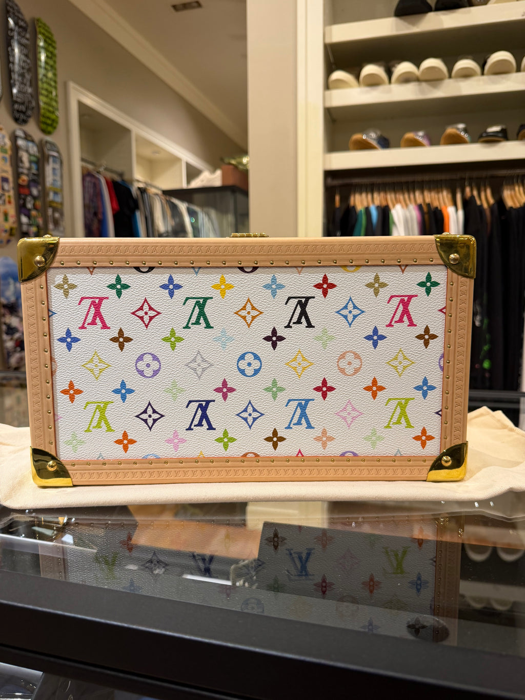 Louis Vuitton LV x TM Coffret 8 Montres NV Monogram Watch Trunk - White