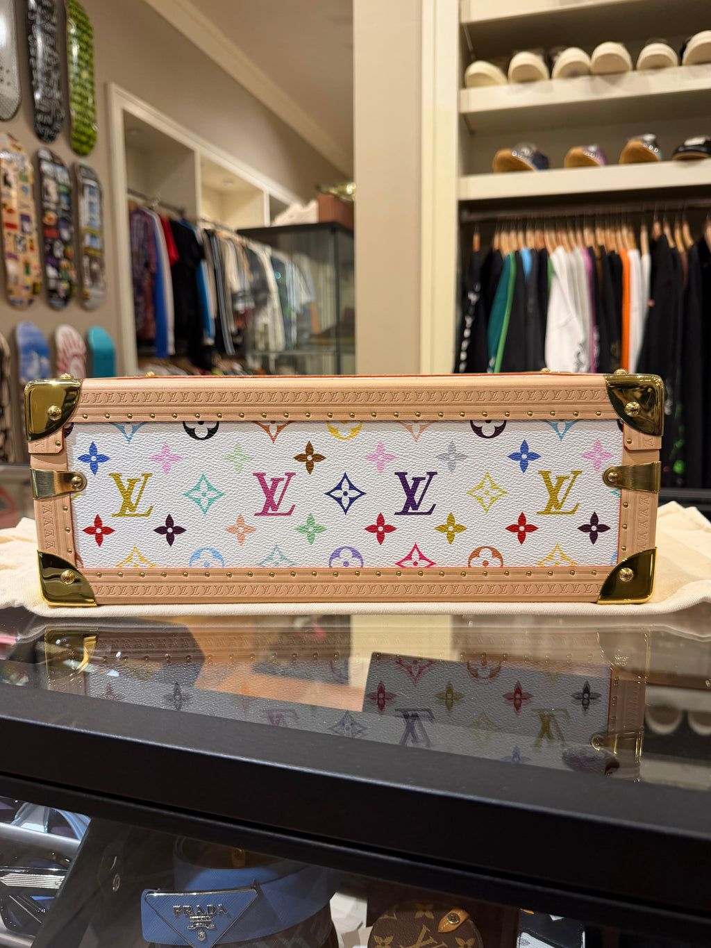 Louis Vuitton LV x TM Coffret 8 Montres NV Monogram Watch Trunk - White