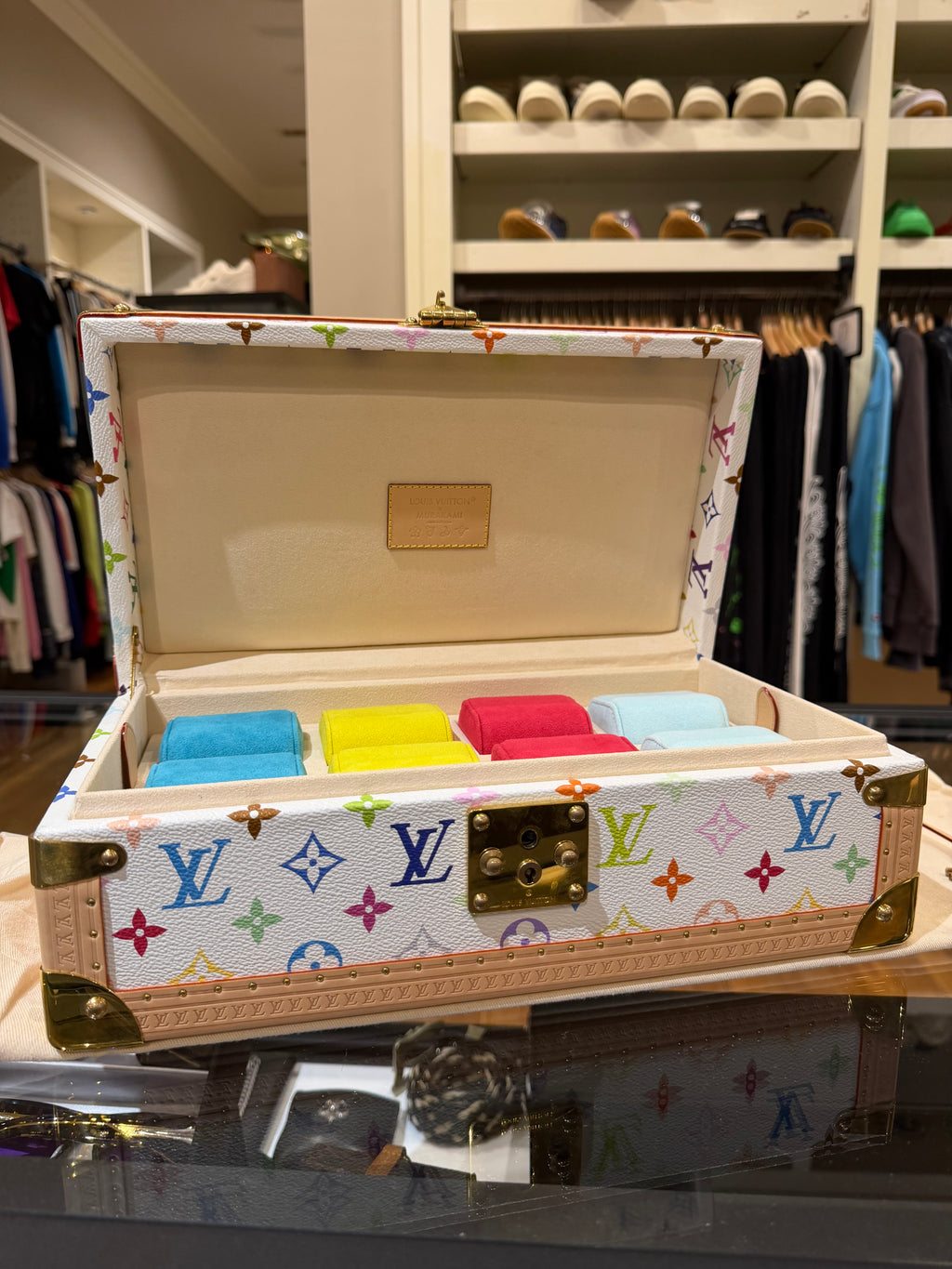 Louis Vuitton LV x TM Coffret 8 Montres NV Monogram Watch Trunk - White