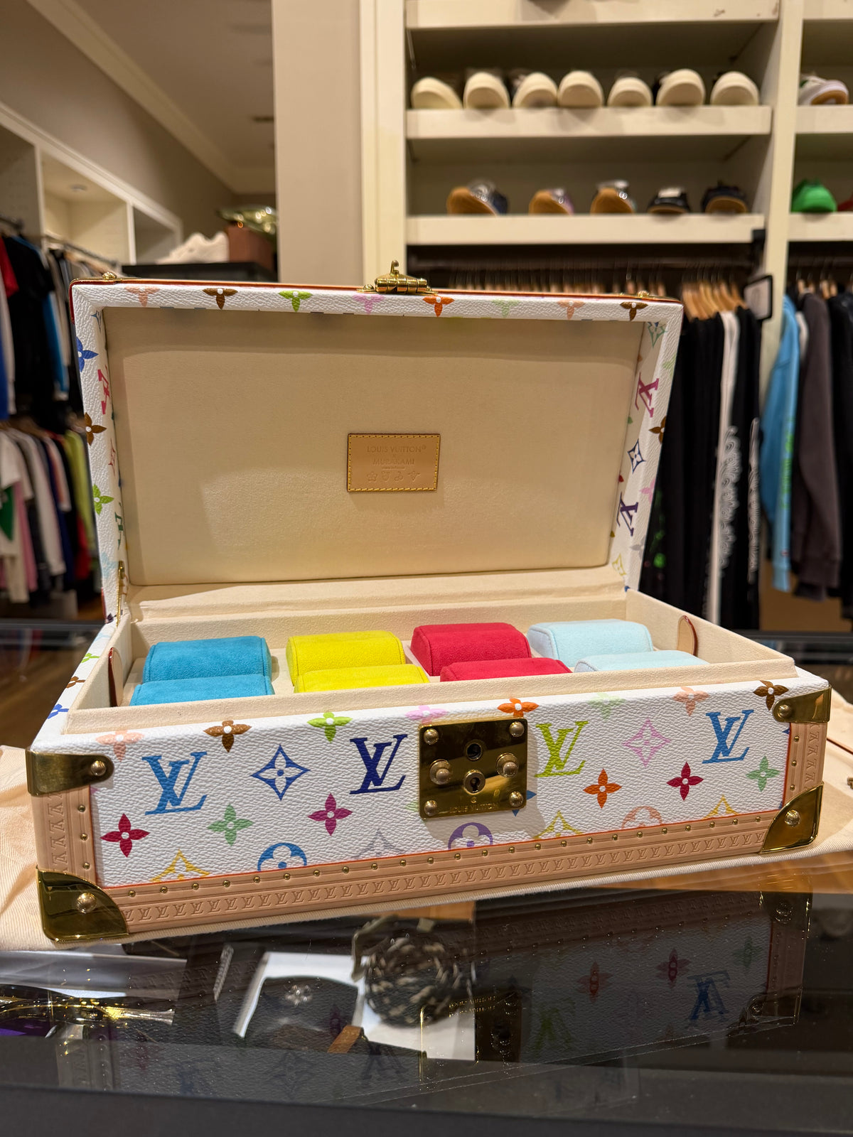 Louis Vuitton LV x TM Coffret 8 Montres NV Monogram Watch Trunk - White