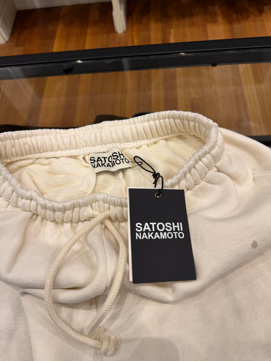 Satoshi Nakamoto Drifter Sweatshorts - White