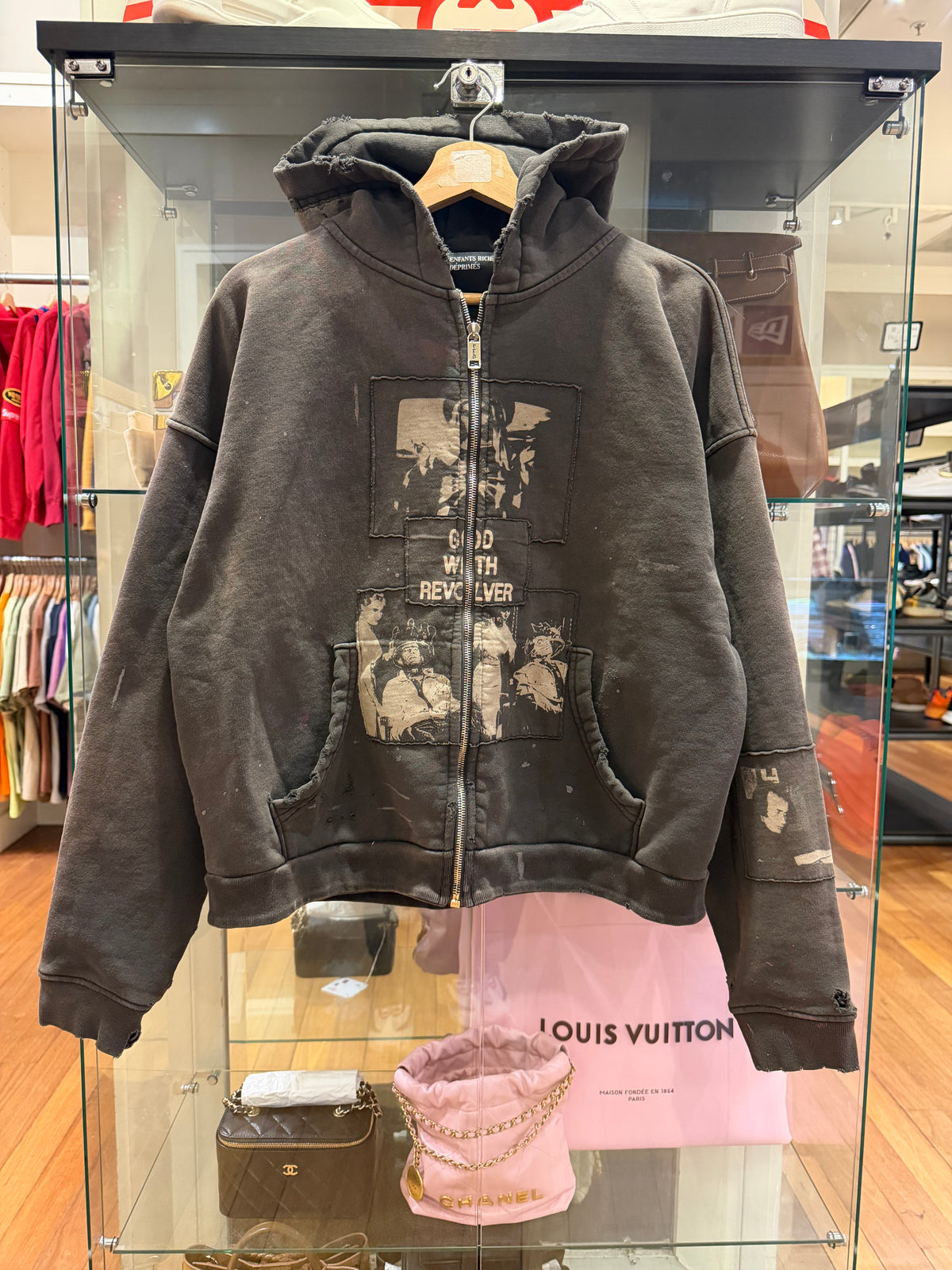 Enfants Riches Deprimes ‘God With Revolver’ Assemblage Zip Up Hoodie