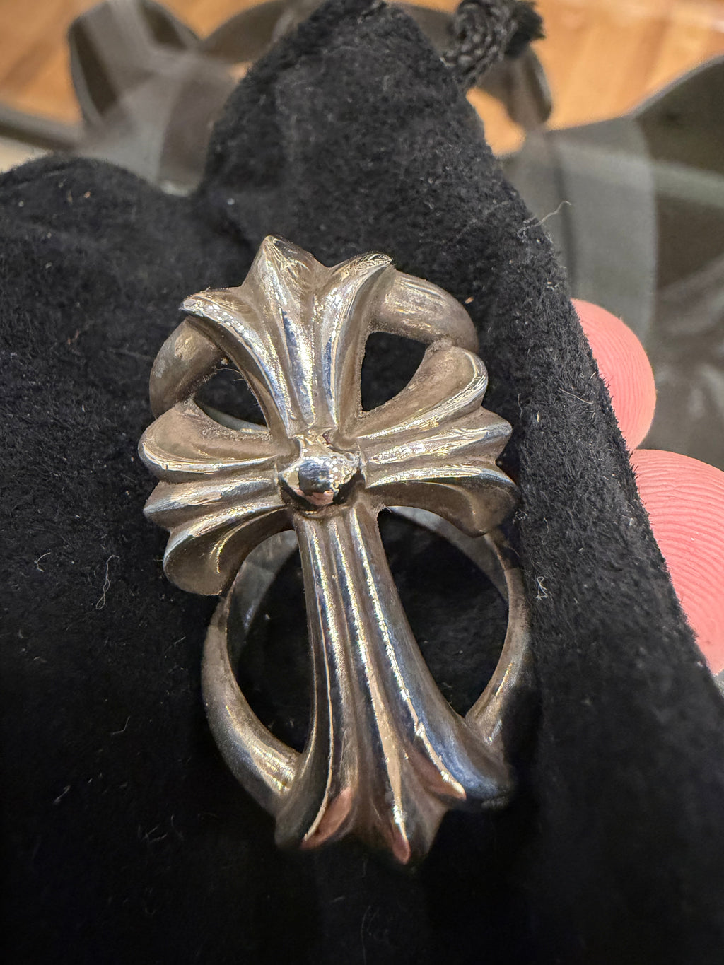 Chrome Hearts Infinity Cross Ring -Silver