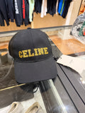 Celine Gold Sequin Cap - Black