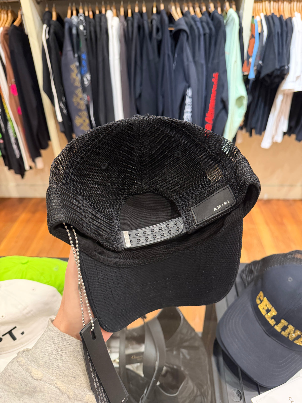 Amiri MA Logo Trucker Hat - Black / Green