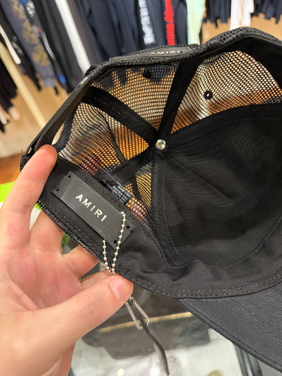Amiri MA Logo Trucker Hat - Black / Green