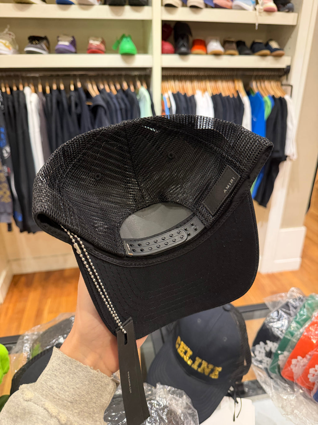 Amiri Spellout Trucker Hat - Black / Yellow
