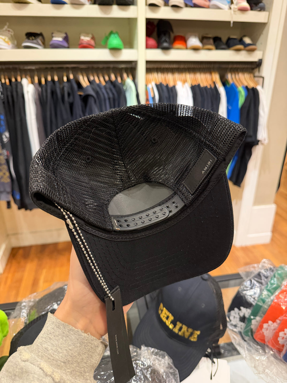 Amiri Spellout Trucker Hat - Black / Yellow