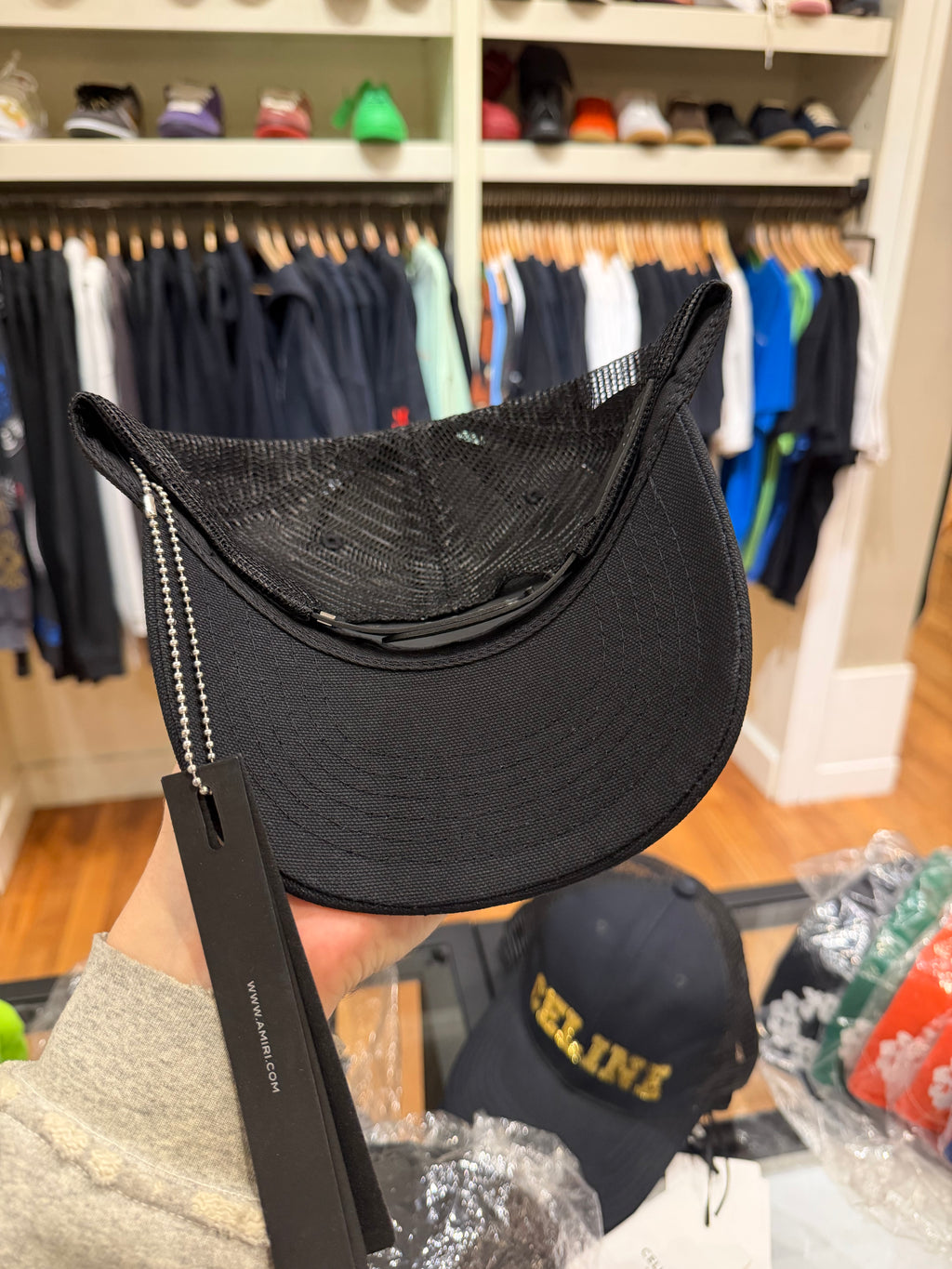 Amiri Spellout Trucker Hat - Black / Yellow