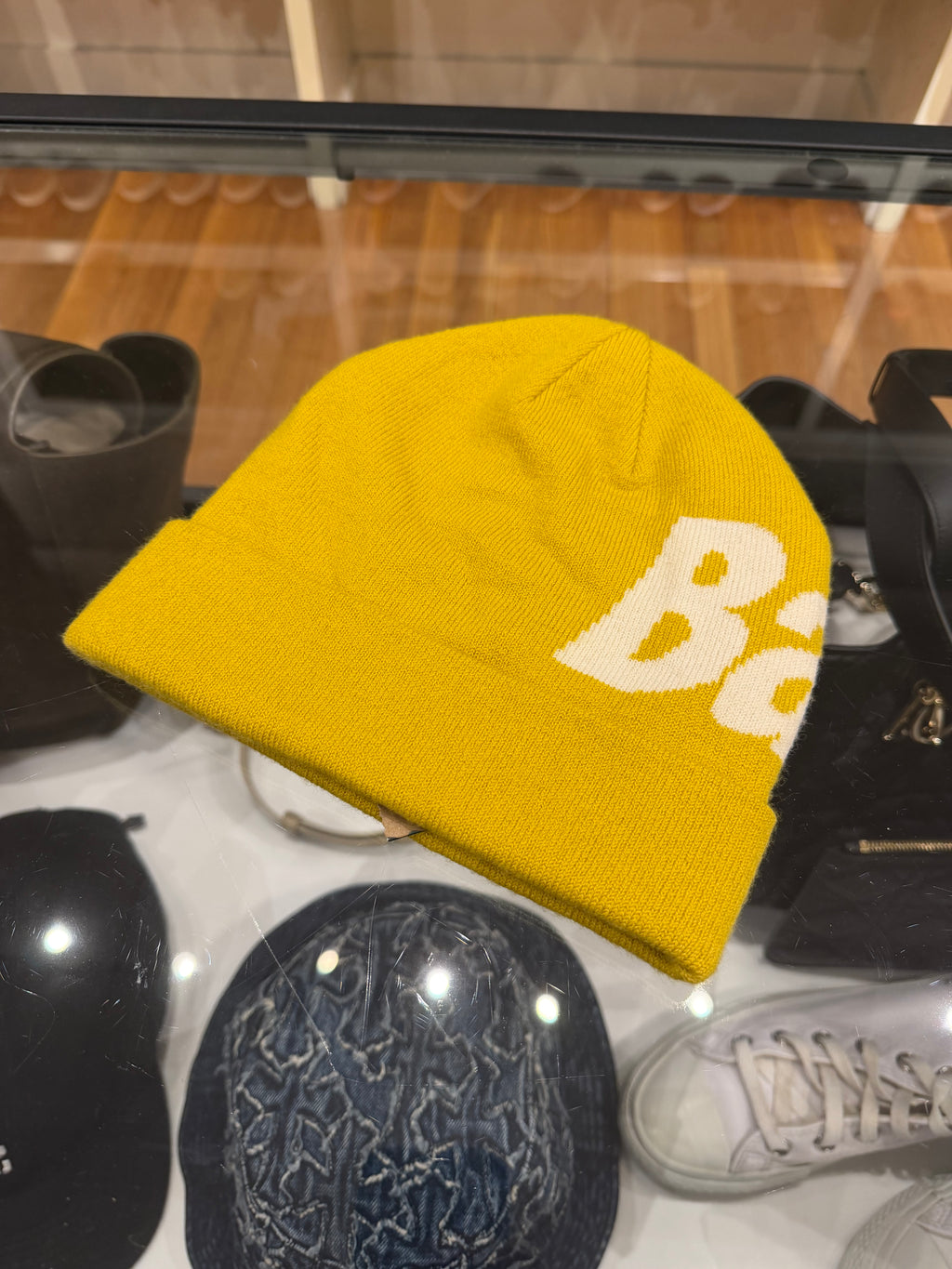 Bape Spell Out Beanie - Mustard