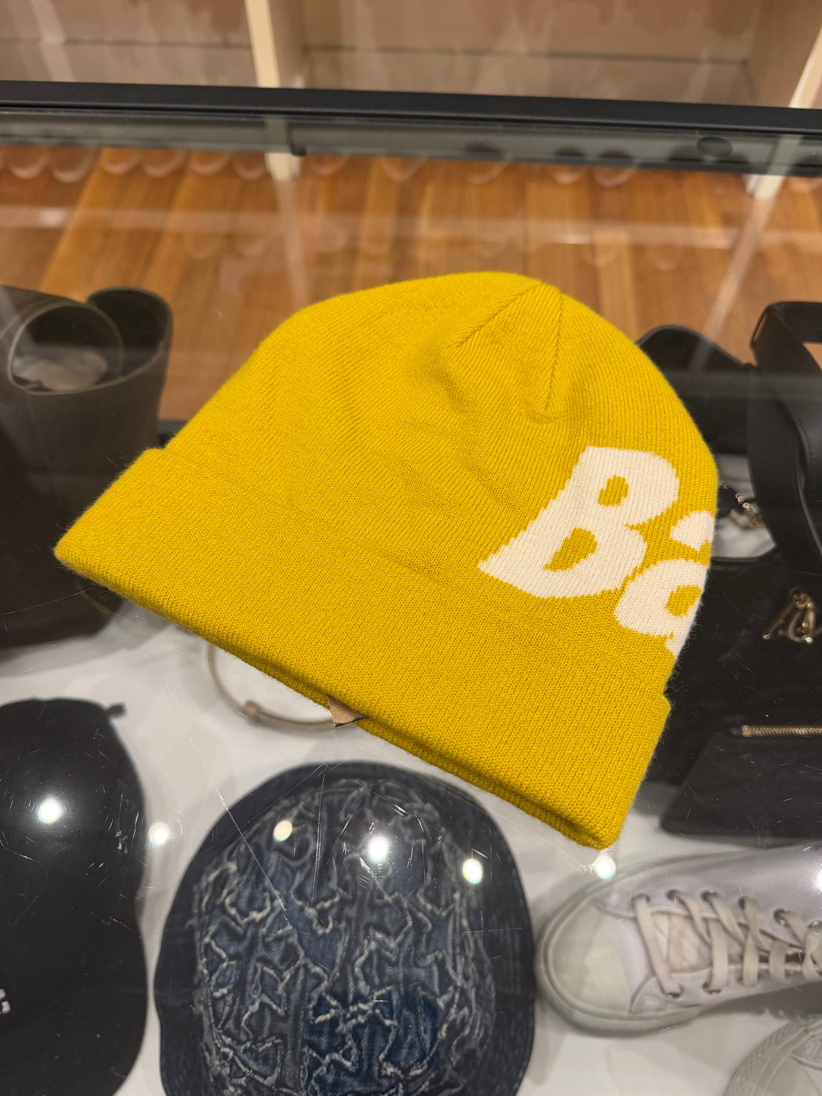 Bape Spell Out Beanie - Mustard