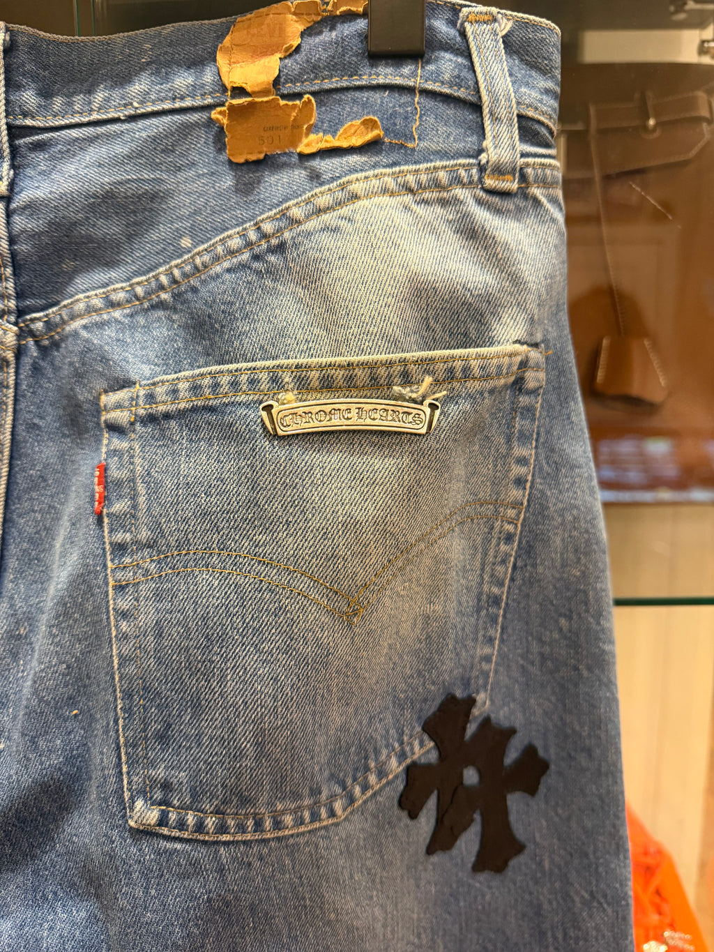 Chrome Hearts Cross Patch Levi’s 501 Denim - Blue