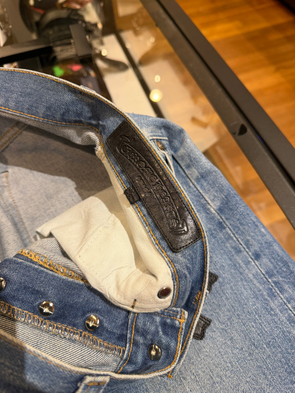 Chrome Hearts Cross Patch Levi’s 501 Denim - Blue