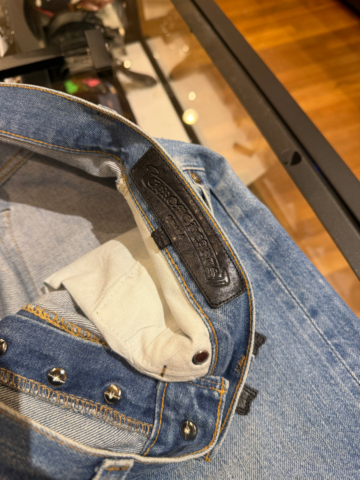 Chrome Hearts Cross Patch Levi’s 501 Denim - Blue