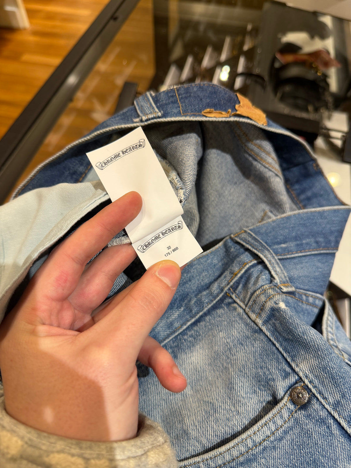 Chrome Hearts Cross Patch Levi’s 501 Denim - Blue