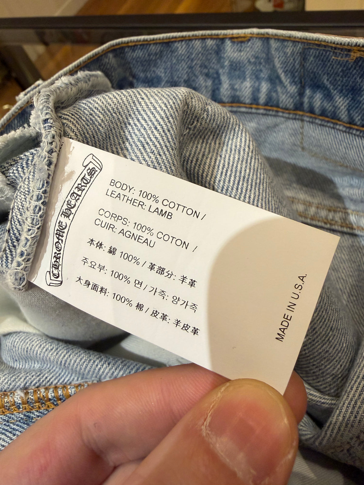Chrome Hearts Levi’s 517 Orange Tab Cross Patch Denim Jeans