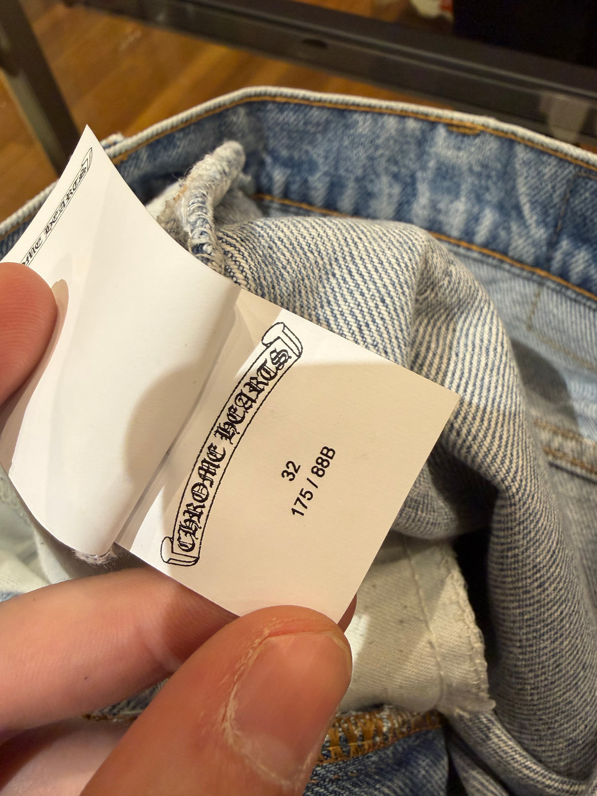 Chrome Hearts Levi’s 517 Orange Tab Cross Patch Denim Jeans