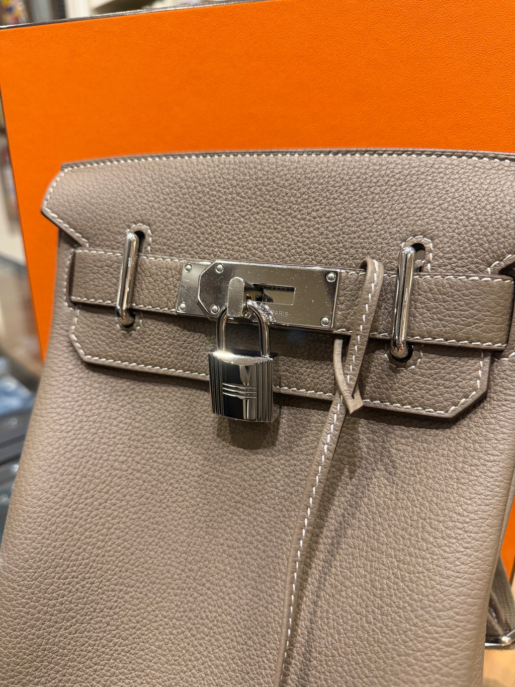 Hermes Hac A Dos PM Backpack in Etoupe