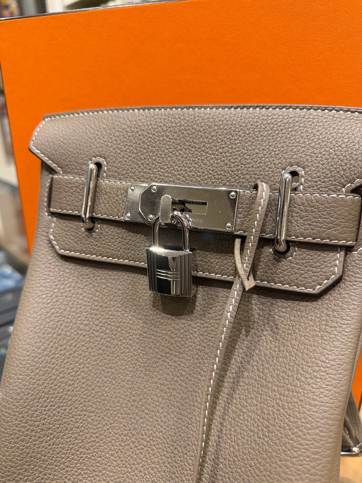 Hermes Hac A Dos PM Backpack in Etoupe