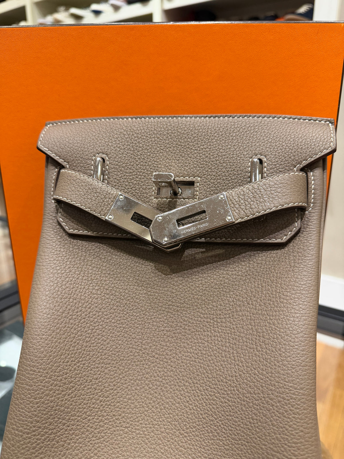Hermes Hac A Dos PM Backpack in Etoupe