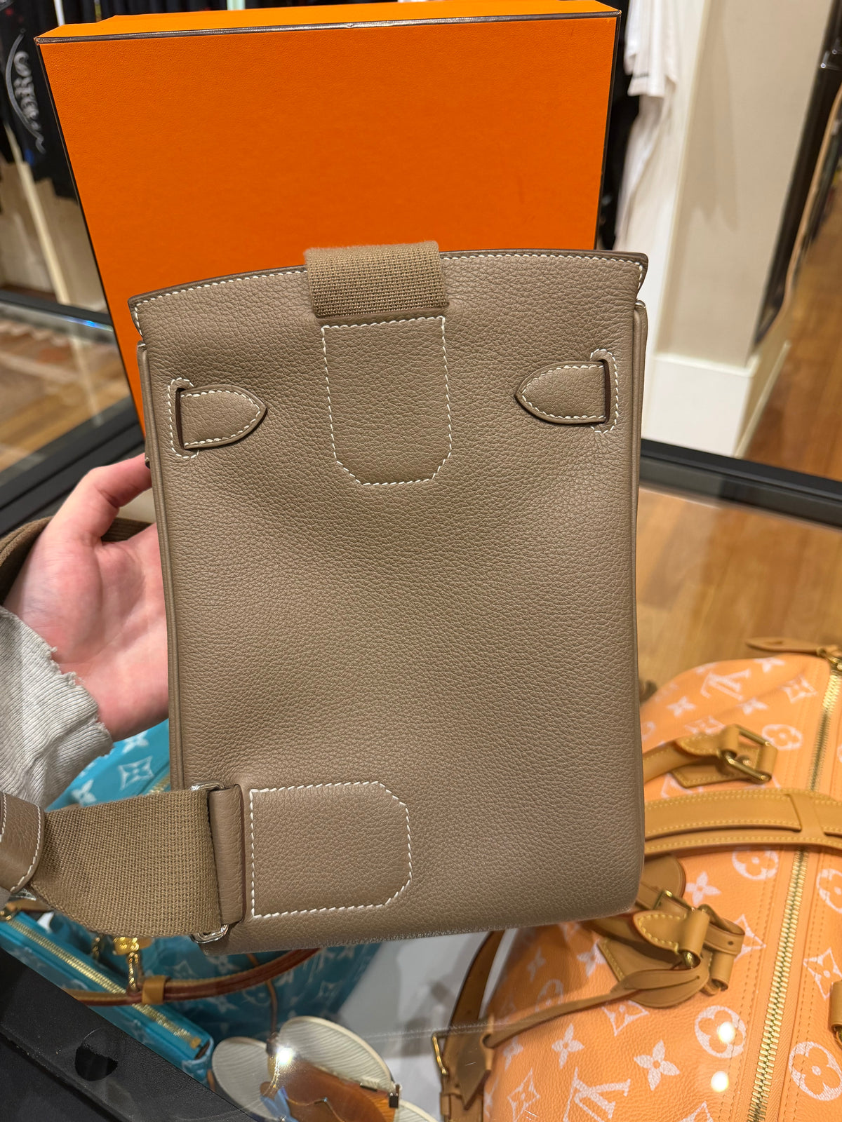 Hermes Hac A Dos PM Backpack in Etoupe