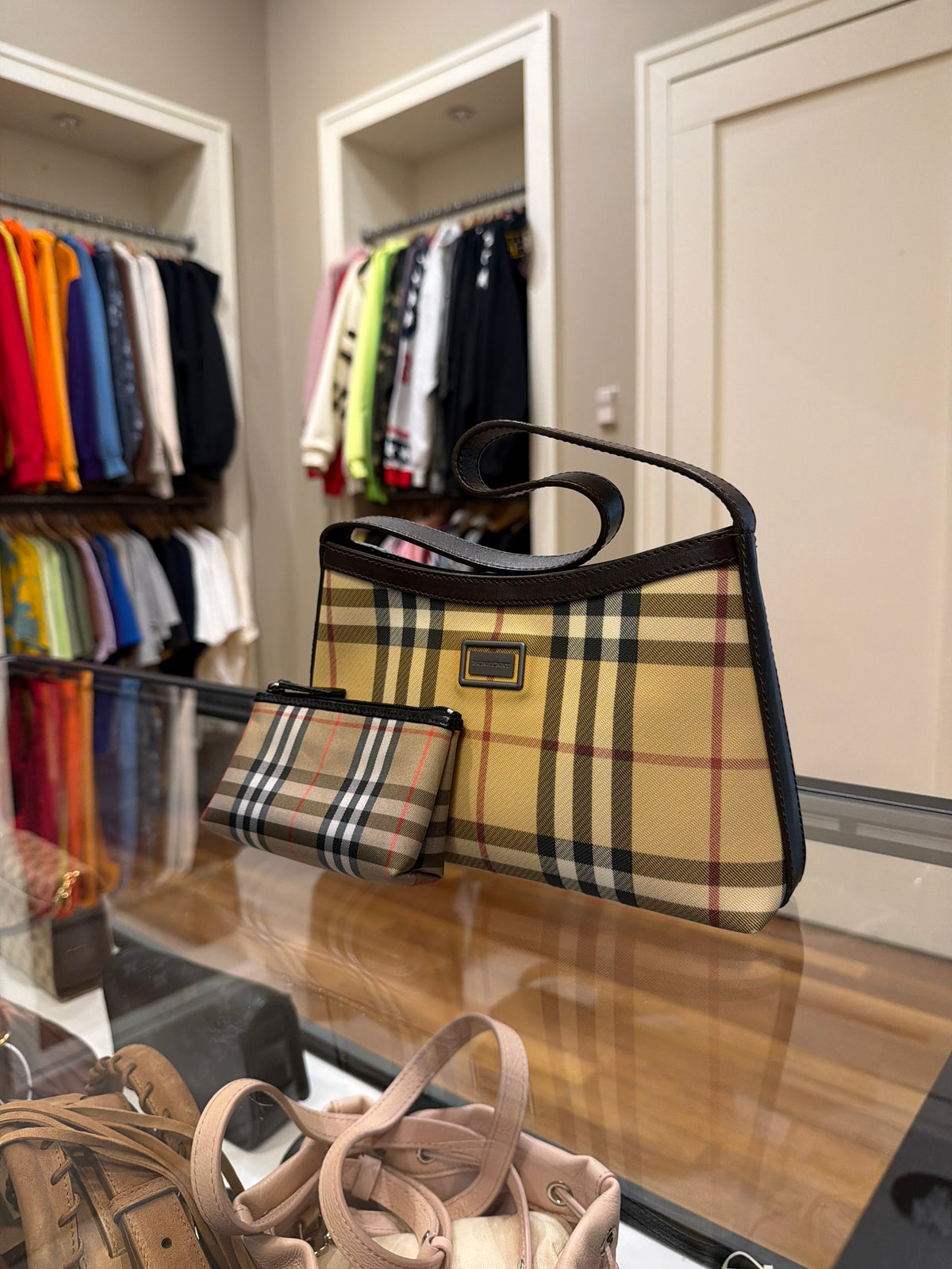 Burberry Nova Check Shoulder Bag