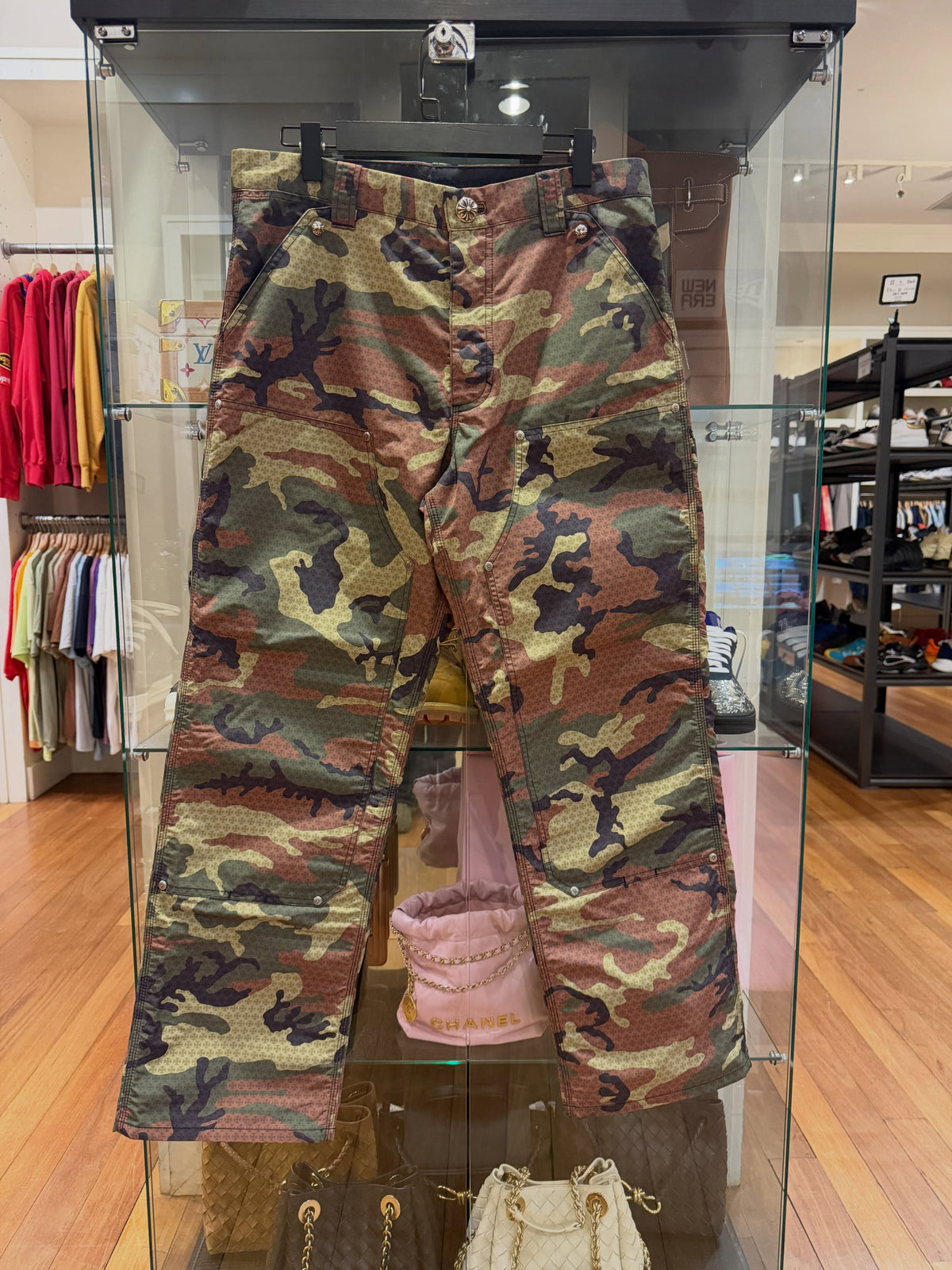 Chrome Hearts Camo Monogram Double Knee Carpenter Pants