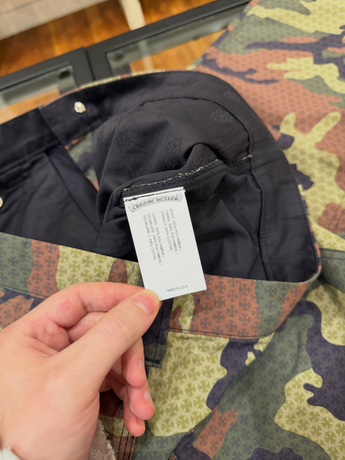 Chrome Hearts Camo Monogram Double Knee Carpenter Pants