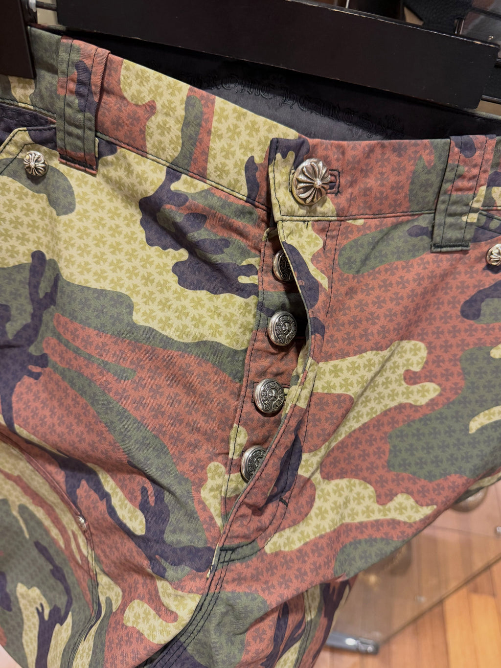 Chrome Hearts Camo Monogram Double Knee Carpenter Pants